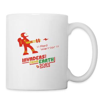 Envahisseurs de la Terre 2081 GUERRIER ROUGE - Mug blanc - blanc - Droite