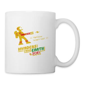 Envahisseurs de la Terre 2081 GUERRIER JAUNE - Mug blanc - blanc - Droite