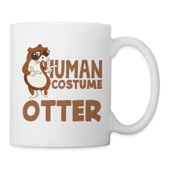 Sea Otter Cartoon Human Costume - Mug - white - Right