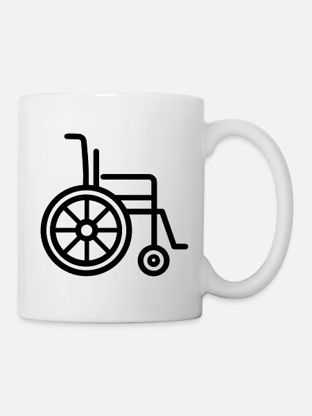 Rollstuhl - Tasse - Weiß