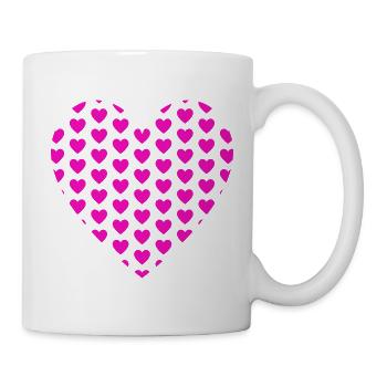Coeur Coeurs Patch Motif - Mug blanc - blanc - Droite