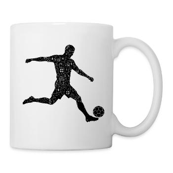 Fußball Design Spieler Fußball - Tasse - Weiß - Rechts