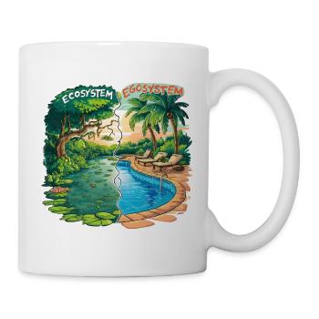 Ecosystem vs Egosystem Eco-Friendly Message - Mug - white - Right
