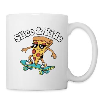 Slice & Ride Skatepizza - Tasse - Weiß - Rechts