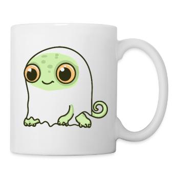 Caméléon Halloween fantôme - Mug blanc - blanc - Droite