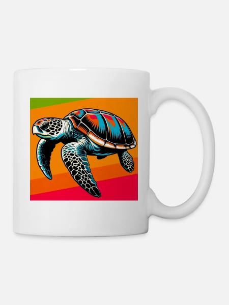 Schildkröte - Tasse - Weiß