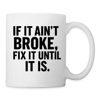Dictons de l’artisan pour les bricoleurs mécaniciens - Mug blanc - blanc - Droite
