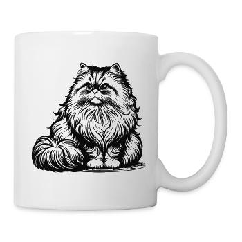 Chat persan design, élégant, moelleux et royal - Mug blanc - blanc - Droite