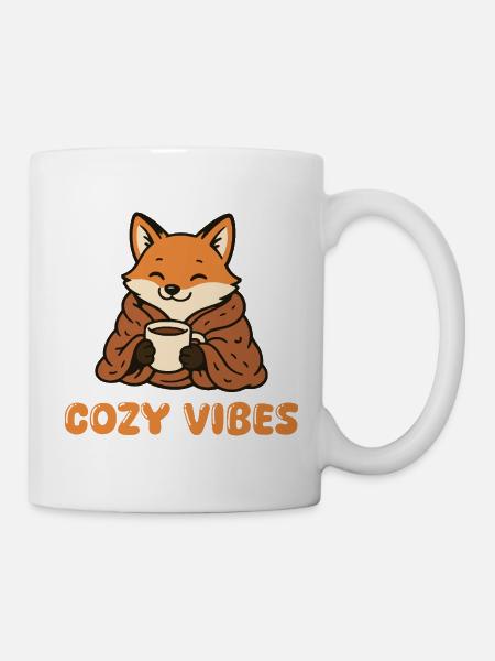 Fuchs Cozy Vibes - Tasse - Weiß