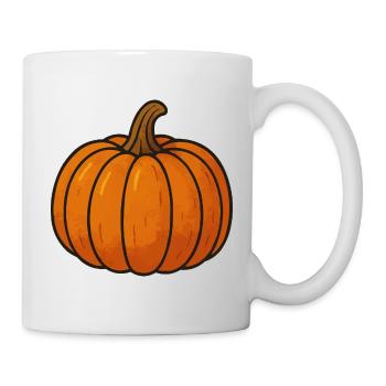 Pumpkin Cartoon Illustration - Mug - white - Right