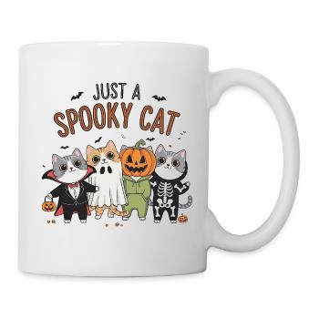 Nur eine gruselige Katze - Tasse - Weiß - Rechts