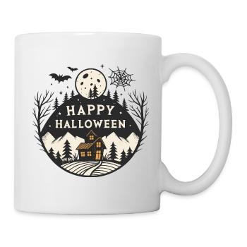 Nuit Halloween Cabane Montagne - Mug blanc - blanc - Droite