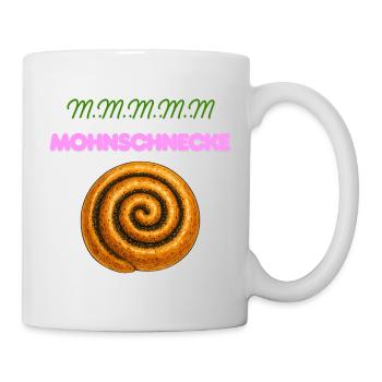 Rouleau de coquelicot spirale police rose dessert - Mug blanc - blanc - Droite