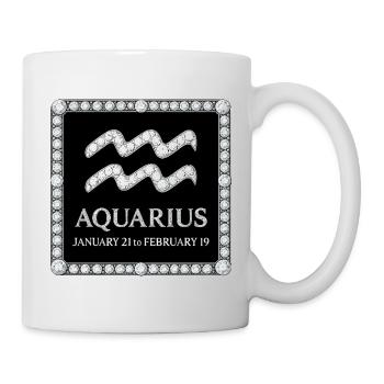 Sternzeichen Wassermann - Tasse - Weiß - Rechts