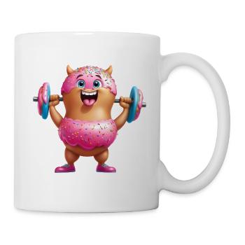 Donut Monster Krafttraining - Tasse - Weiß - Rechts