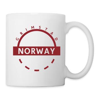 Grimstad Norway Round Badge - Mug - white - Right