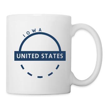 Iowa UnitedStates Arc Badge - Mug - white - Right
