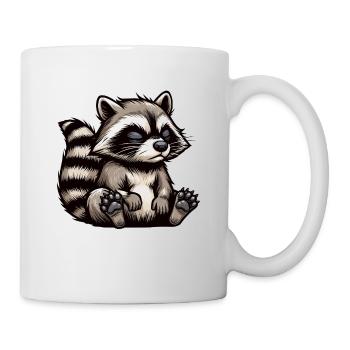 Parlez à la patte Raton laveur Raton laveur Raton laveur - Mug blanc - blanc - Droite