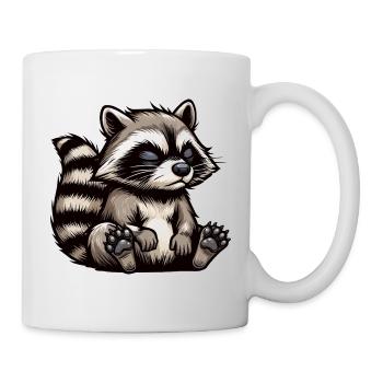 raton laveur, raton laveur, animal des bois, drôle de raton laveur - Mug blanc - blanc - Droite