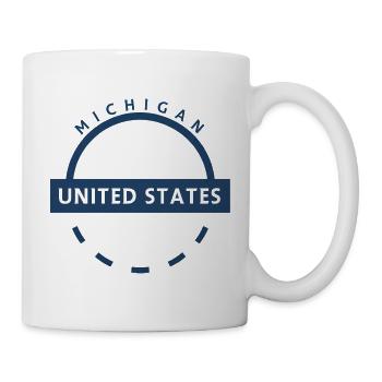 Michigan USA Emblem Symbol - Tasse - Weiß - Rechts