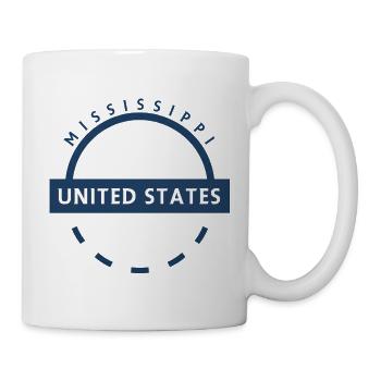 Mississippi Emblem Vereinigte Staaten - Tasse - Weiß - Rechts