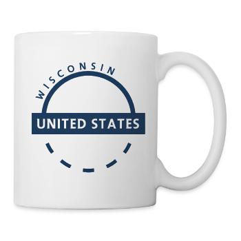 Wisconsin United States Arc Badge - Mug - white - Right