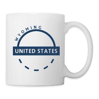 Insigne de cercle du Wyoming des États-Unis - Mug blanc - blanc - Droite
