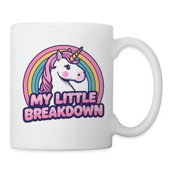 Unicorn My Little Breakdown Cartoon - Mug - white - Right