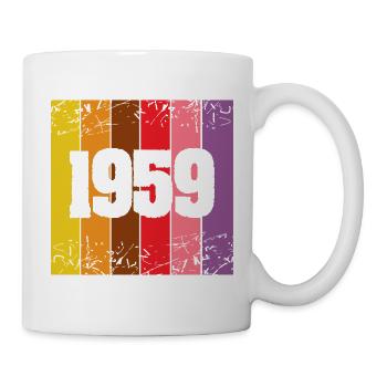 Jahreszahl 1959 - Tasse - Weiß - Rechts
