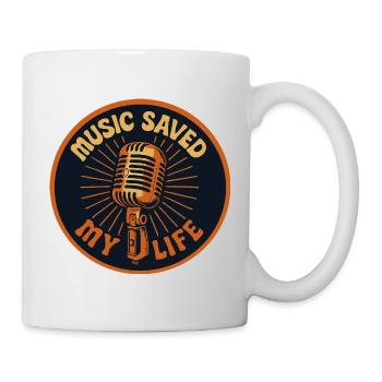 T-shirt de musique rétro vintage - Mug blanc - blanc - Droite