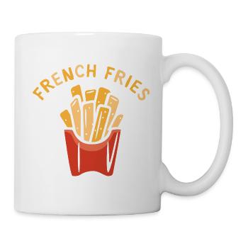 French Fries – Funny French Fries Cartoon Design - Mug - white - Right