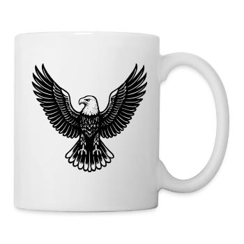 Adler T-Shirt im symbolischen Design - Tasse - Weiß - Rechts