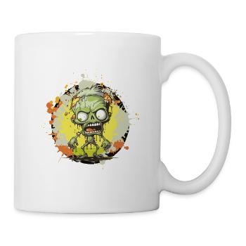 Zombie éclaboussures dessin animé - Mug blanc - blanc - Droite