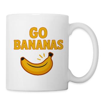 Go Bananas – Lustiges Bananen Design - Tasse - Weiß - Rechts