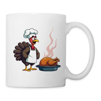 Cuisinier de dinde de Thanksgiving - Mug blanc - blanc - Droite