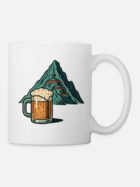 Bierberg Gipfelkunst - Tasse - Weiß