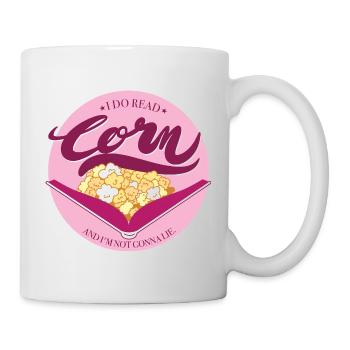 Corn mit rosa Hintergrund - Tasse - Weiß - Rechts