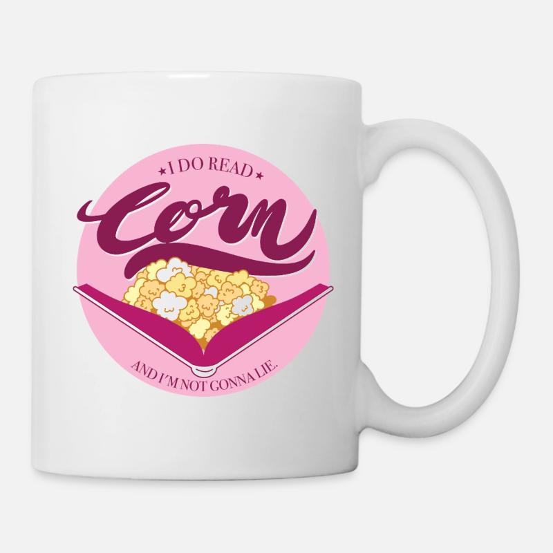 Corn mit rosa Hintergrund - Tasse - Weiß