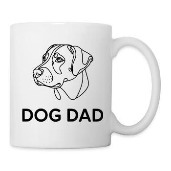 Dog Dad – Minimalist Dog Line Art - Mug - white - Right
