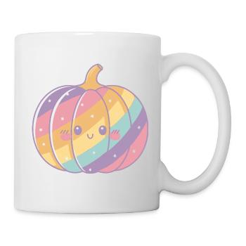 Rainbow pastel pumpkin - Mug - white - Right