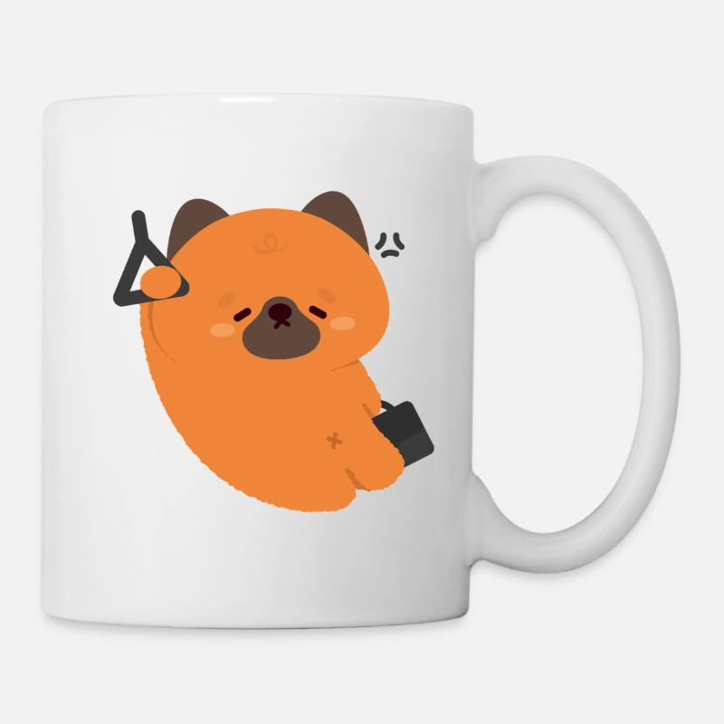 Müder Deutscher Schäferhund Welpe pendeln - Tasse - Weiß