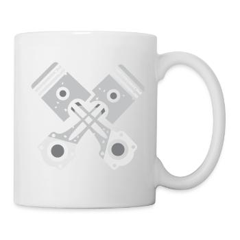 Crossed Piston Gray Mechanic Design - Mug - white - Right