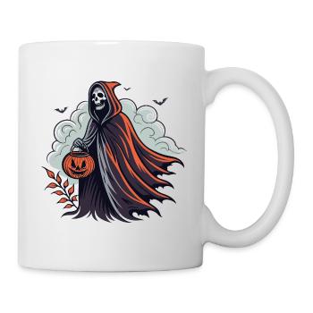 Faucheuse d'Halloween avec citrouille - Mug blanc - blanc - Droite
