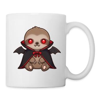 Cute Halloween Sloth Vampire Cartoon Design - Mug - white - Right