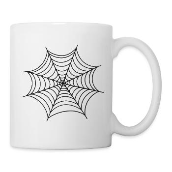 Black Minimalist Spider Web - Mug - white - Right