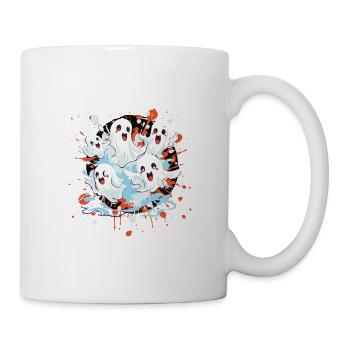 Des amis fantômes dans une touche de peinture - Mug blanc - blanc - Droite