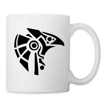 Ägyptischer Gott Horus (schwarz) - Tasse - Weiß - Rechts