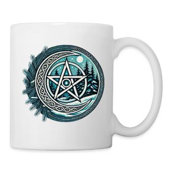 Pentagramme de la forêt au clair de lune - Mug blanc - blanc - Droite