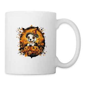 Kuschelhund Halloween Kürbiszauber - Tasse - Weiß - Rechts