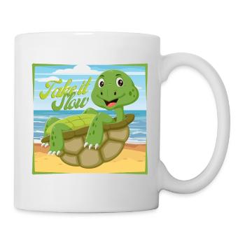 Take it Slow – Chill Turtle - Mug - white - Right